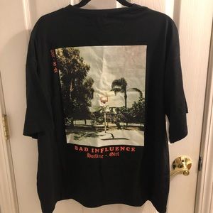 NWT bad influence oversized graphic tee